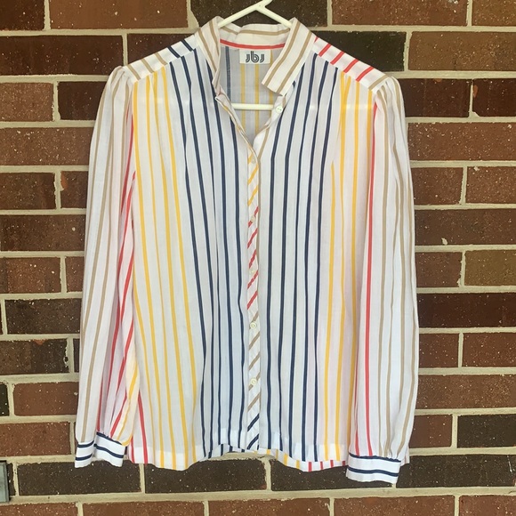 Vintage Striped Blouse with tie - Picture 4 of 8